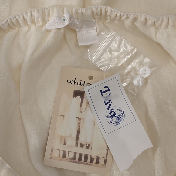 Linen Maxi Skirt Ivory White Whitewash Gubbio M - Picture 8 of 12